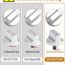 W11517334 Range Knob for Whirlpool Gas Range Stove Oven Knob WEG745H0FS0 WEG515S0FS0, 4-Pack High Heat-Resistant Knob - D Interface Stainless Steel - Easy to Install - Replace W11122869 W10850033