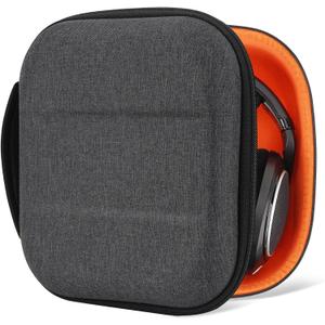 Geekria Shield Headphones Case Compatible with Sennheiser HD400PRO/HD 560S/HD598/HD 599SE/HD280PRO/HD 600, Replacement Hard Shell Travel Carrying Bag with Cable Storage (Dark Grey)