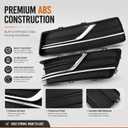 Front Fog Light Cover Compatible with 2016-2019 Volkswagen Passat Sedan Black Bumper Grille Cap Trim Set Replacement Parts (Left and Right)