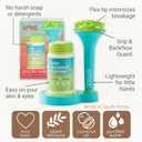 Innobaby Spike Bubble Blower with Mess Free Botanical Bubbles and Dipping Tray - Magic Wand Blows Oodles of Bubbles Without The Mess - Recommended for Speech, Visual & Motor Development - Color: Aqua