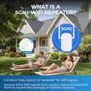 WiFi Extender Signal Booster for Home - 2026 WiFi Signal Amplifier, 1200Mbps Dual-Band (5.8G & 2.4G) WiFi Repeater Signal with Quick WPS Installation, Long Range up to 12880 Sq Ft and 105 Devices
