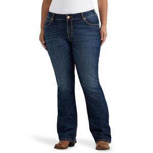 WranglerwomensRetro Mae Plus Size Mid Rise Stretch Boot Cut Jean Dark Blue 20W x 30
