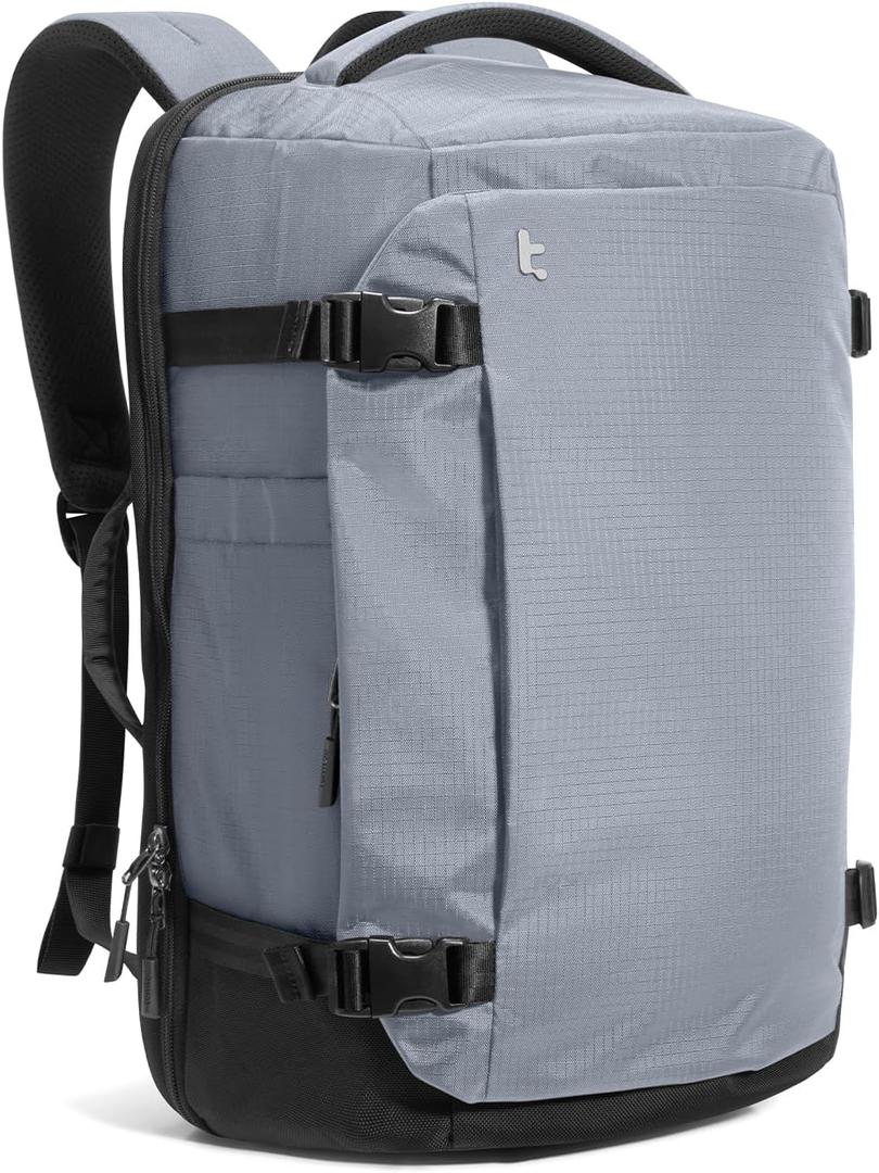 tomtoc Travel Backpack 40L, TSA Friendly Flight Approved Carry-on Luggage Hand Water-resistant Lightweight Business Rucksack, Durable Large Weekender Bag Daypack Fits 17.3 Inch Laptop