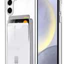 Shields Up for Samsung Galaxy S25 Plus Case, Galaxy S25 Plus Case, Minimalist Wallet Case with Card Holder, Slim Protective Soft TPU Shockproof Cover for Samsung S25 Plus - Clear