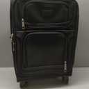 U.S. Traveler Rio Lightweight Softside Rolling Carry-on Suitcase, 4-Wheel Set, Black