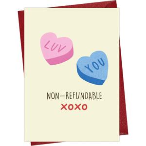 2 x Cheerin Funny Anniversary Card with Envelopes - Humorous Love Cards for Him and Her - Romantic Card for Husband, Wife, Fiance, Boyfriend and Girlfriend - Hilarious Birthday Gift 5x7 Inch