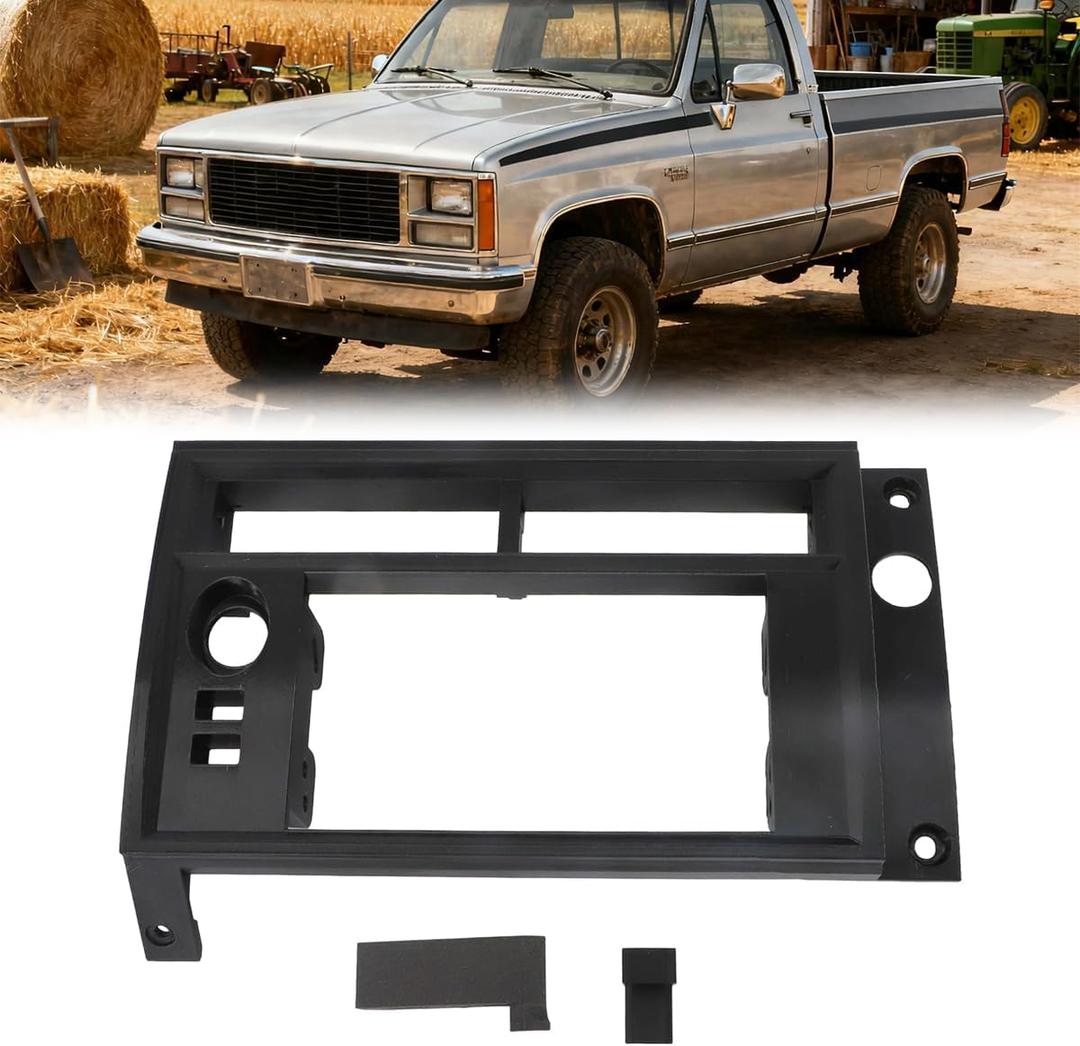 Double Din Radio Stereo Trim Bezel for 1986-1993 Chevy S10, Blazer, GMC S15, Typhoon, Syclone, Jimmy