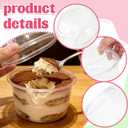 Alaeseje 50 Pack 16 oz Disposable Clear Plastic Cups,PET Dessert Cup with Lids,Disposable Snack Bowls for Cupcake,Pudding,Snacks,Yogurt,Parfait,Fruits,Mousse