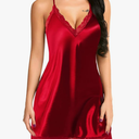 Avidlove Women Lingerie Satin Lace Chemise Nightgown Sexy Full Slips Sleepwear L Size