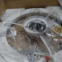 24'' Ceiling Fan with Light Fandelier Flush Mount Low Profile Wood Ceiling Fan with Dimmable LED Light 3 Color 6 Speeds