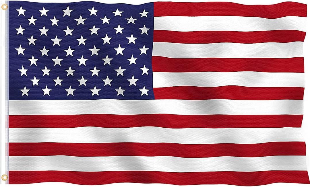 American Flag 3x5 Ft, American Flags for Outside 3x5, US Flag with Bright Color, Brass Grommets & Fade Proof Polyester for Outdoor Flying & Indoor Decor- Home, Garden, Porch