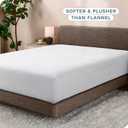 Bare Home Super Soft Fleece Fitted Sheet - Twin Size - Extra Plush Polar Fleece, No-Pilling - Deep Pocket - All Season Cozy Warmth (Twin, White)