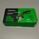 Cardboard Cutter, Rechargeable Cordless Electric Scissors, 4V Upgrade Motor Electric Box Cutter with 2 Blades, Safety Lock & LED Light, Powerful Cutting for Cardboard Box, Plastic, Leather (Green)