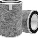 2 Pack HP201 HP202 True HEPA Replacement Filter, Compatible with Shark Air Purifier MAX HP200 HP201 HP302 HP301 HP202 HP232 HC502 AP1000, 3-in-1 H13 True HEPA Filter, Part # HE2FKBAS, HE2FKBASMB
