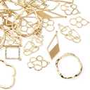 Alloy Geometric Open Back Bezel Frame Big Pendants Bezel Blank Trays Open Back Frame Pendants for DIY Crafts Resin Jewelry Making