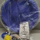 ZELUS 25in. Balance Ball | 660lb Inflatable Half Exercise Ball Wobble Board Balance Trainer w Nonslip Base | Half Yoga Ball Strength Training Equipment w 2 Bands, Pump, Extra Ball Included (Blue)