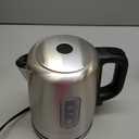 Amazon Basics Electric Stainless Steel Kettle for Tea and Coffee, BPA-Free, Fast Boiling, Auto Shut-Off, 1 Liter, 1500W, Black and Silver