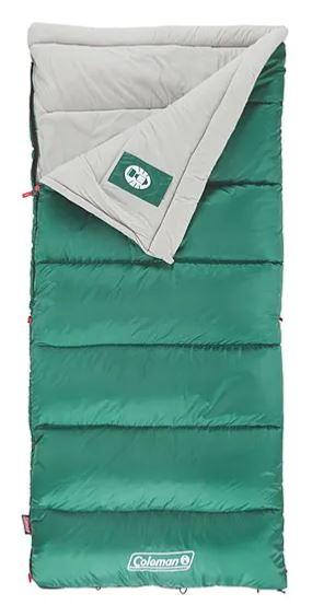 Coleman Autumn Glen 40°F/4.4°C Sleeping Bag, Lightweight Sleeping Bag with No-Snag Zipper & Storage Stuff Sack, Machine Washable for Easy Cleaning, Great for Camping, Sleepovers, & Guests