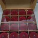 Senjie 3.15inch Burgundy Velvet Christmas Ornaments Balls Flocked Christmas Tree 12PCS Plastic Balls Xmas Hanging Ornaments Decoration Red