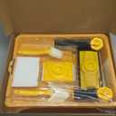 VOOMEY Paint Edger Tool Kit, 9 Inch Paint Pad Set, 7 PCS Paint Edger with Trim, Touch-Up Pad,Corner Wall and Ceiling Pad Painter,360 Rotation Handle Paint Edger Trimmer with Refill Pads