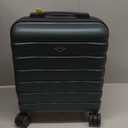 Flight Knight Carry On Suitcase 18x14x8" Hardside Built In TSA Lock & USB Port Lightweight Luggage Silent Double Spinner Wheels Maximum Underseat Carry-On Bag For American & United Approved Airlines