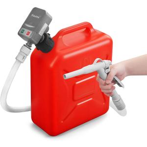 Gas Can Fuel Pump Portable - Gifts for Men, Fast 3.2 GPM Flow Rate, 51 Flexible Intake Hose, Tank Adapter, for Gasoline, Kerosene, Diesel, Non-Potables Gray