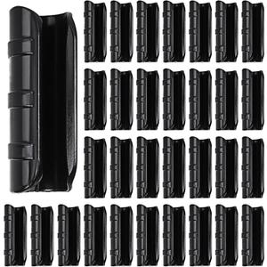 50 PCS Greenhouse Clips 3/4 inch Plastic Greenhouse Clamps 20mm Black ABS Snap Clamp Tube Clip Garden Buildings Tube Clip for Greenhouse Film Sunshade Nets Frame Shelters- Outer  0.95 inner  0.78