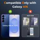Case for Samsung Galaxy A16 5G with Slide Camera Cover+Screen Protector(2 Packs), Military Grade Shockproof Protective Cover, Rotated Ring Kickstand(B - Golden)