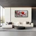 Plum Blossom Large Wall Art for Living Room Oriental Asian Pictures Painting Chinese Big Wall Decor Japanese Canvas Artwork Decorations Framed for Bedroom Office Dining room Gifts 30"x60"