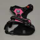 PoyPet No Pull Dog Harness, No Choke Front Lead Dog Reflective Harness, Adjustable Soft Padded Pet Vest with Easy Control Handle for Small to Large Dogs(Pink,S)