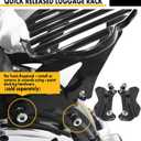 Detachable King Size 2-UP Luggage Rack Fits for Harley Touring Street Glide/Road King/Road Glide/Electra Glide/CVO/Ultra Limited 09-25 (Chrome)