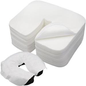 500 Count Disposable Face Cradle Covers, Medical-Grade, Ultra Soft, Luxurious, Non-Sticking Massage Face Covers, Headrest Covers for Massage Tables & Massage Chairs