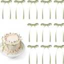 30 Pack Bow Cake Toppers Sage Green Ribbon Bows for Cake Bow Cupcake Toppers Sage Green Bow Birthday Decorations for Sweet 16 Party Decorations Wedding Bridal Baby Shower Engagement Party