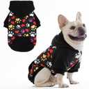 KOOLTAIL Halloween Dog Hoodie for Small Medium Large Dogs - Warm Clothes with Leash Hole, Soft Winter Pet Sweater Hat Hooded Sweatshirt, Clod Weather Coat Outfit for Puppy Cat Girls Boys,Paws M