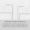 AFI, Sophia Adjustable Modern Queen Wood Headboard, White