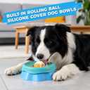 2 x Dog Lick Bowl, Slow Feeder Dog Bowl with Anti-Slip Module, Silicone Dog Licking Bowl for Peanut Butter, Yogurt and Treats, Non-Slip Dog Lick Bowl-Suitable for Large, Medium, and Small Dogs