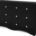 Furniwell 6 Drawer Dresser for Bedroom, Wood Dresser Wide Storage Organizer for Living Room Hallway Closets (Dark Black)