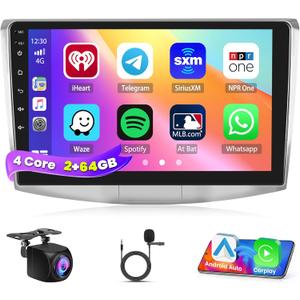 2+64G Screen for VW Passat B6 B7 CC 2010-2015 CarPlay Stereo Android 13 Car Radio 10.1 Inch Touchscreen Android Auto Backup Camera GPS FM RDS DSP 26UI