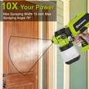 Paint Sprayer Cordless Compatible for Ryobi 18V Battery, 70000PRM Electric Paint Sprayer for Furniture Fence Wall Deck Cabinets House Painting, AUTO Spraying, 1200ml Container & 4 Nozzles (No Battery)