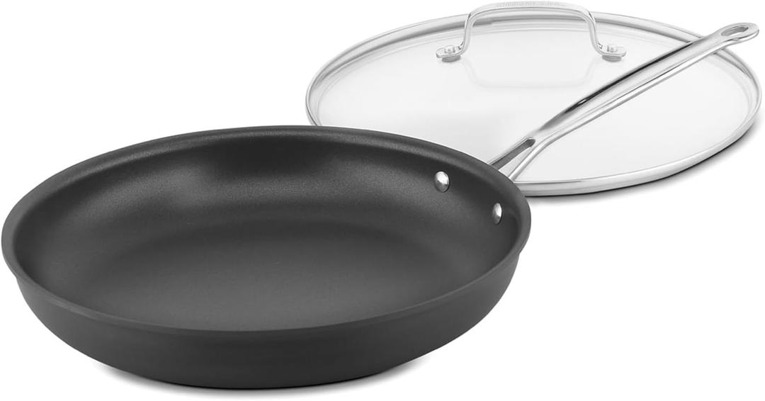 Cuisinart Chef's Classic Nonstick Hard Anodized 12" Nonstick Skillet with Glass Cover