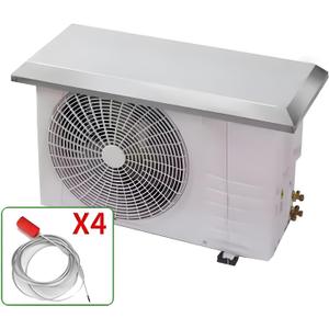 Mini Split Cover for Outside Unit, Heat Pump Outdoor Covers, Stainless Steel Minisplit Condenser Shield AC Units Compressor Air Conditioner Cover for Snow Rain Ice UV Weather Protection (39×16IN)