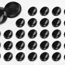 31-Pack Replacement Wrought Iron Chair Leg Caps - 1.5" Fits 8 Seats, UV Resistant Plastic Outdoor Floor Protectors for Patio Furniture, Tables & Seats - Wrought Iron Feet Caps