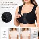 BRABIC Post Surgery Front Closure Bras for Women No Underwire Compression Surgical Mastectomy Everyday Bra (Black) 2XL