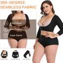 woahee Women's Arm Shaper Plus Size Arm Faja Compression Sleeve Garment Post Surgical Arm Shapewear (Black, S)