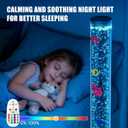 Wankeer Large 4FT Sensory Bubble Tube Lamp, Remote Control Bubble Fish Lamp with 16 Color Changing Effects & 8 Floating Fishes, Sensory Aquarium Mood Light for Autism, ADHD, Stress & Anxiety Relief