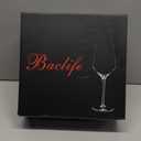 BACLIFE Hand Blown Red Glasses Set of 4 15 oz Premium Crystal Glasses With Long Stem Unique Wedding Gift, Daily Use