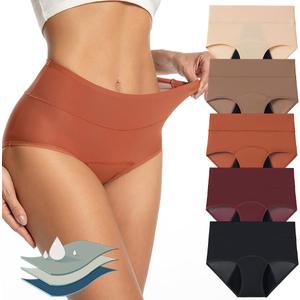 Mordlanka Period Underwear for Women Breathable Menstrual Leakproof Panties (Medium, Multicolor)