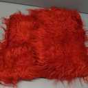 Home Brilliant Pillow Covers 18x18 Faux Fur Throw Pillow Covers Wedding Decorative Pillow Cases Red Cushion Covers Set of 2, 45cm x 45cm, Red