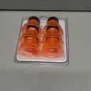 Reusable Soda Can Lids - 6-Pack Spill-Proof, Snap-On Covers for Freshness and Protection, Orange Can Toppers Set of 6