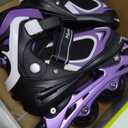 MammyGol Adjustable Inline Skates for Kids Boys Girls Youth with Light up Wheels (Medium - Big Kid (1-4US), Violet)